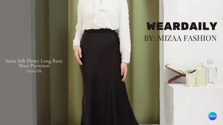 Rok satin wanita elegant flowing nyaman dan anggun