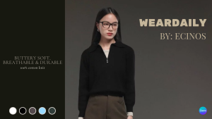 Polo shirt wanita casual rapi nyaman dipakai sehari-hari