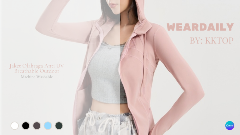 Jaket olahraga wanita ringan dan fleksibel untuk aktivitas harian