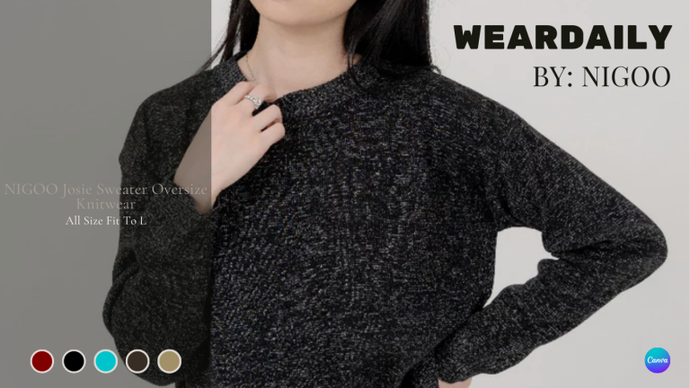 Sweater wanita hangat model basic nyaman dipakai sehari-hari